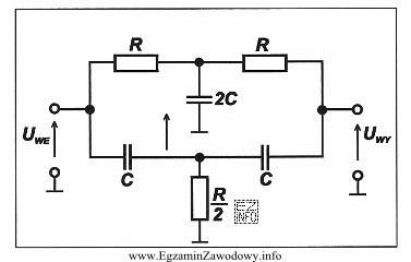 Na rysunku przedstawiony jest schemat filtru