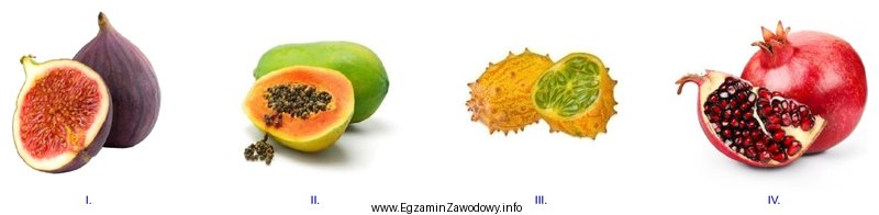 Na której ilustracji przedstawiono owoc papai?