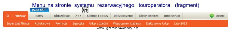 Przedstawiona oferta w systemie rezerwacyjnym nie dotyczy rezerwacji podróży