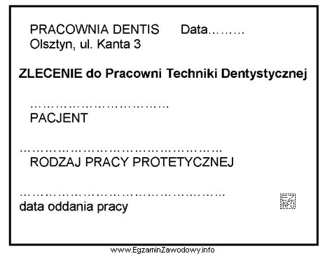 Na ilustracji przedstawiono druk dokumentu medycznego należącego do dokumentacji