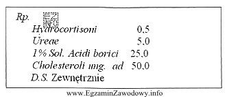 Stężenie procentowe mocznika w maści sporządzonej na 