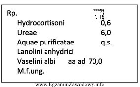 Oblicz ilość wody potrzebną do sporządzenia maści 