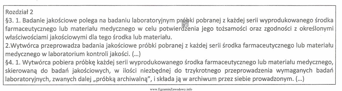 Poniżej jest fragment rozporządzenia Ministra Zdrowia i Opieki 