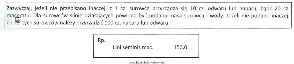 Do sporządzenia leku recepturowego, zgodnie z zamieszczoną receptą i 