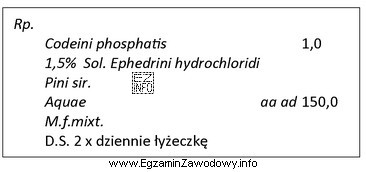 Oblicz ilość efedryny chlorowodorku, którą należy odważ