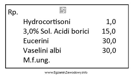 Stężenie procentowe kwasu borowego w leku recepturowym wynosi