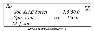 Ile wynosi stężenie kwasu borowego w leku recepturowym sporzą