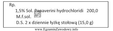 Dawka dobowa papaweryny chlorowodorku według zamieszczonej recepty wynosi