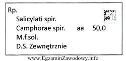 Oblicz stężenie kwasu salicylowego w leku sporządzonym wedł