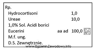 W celu sporządzenia leku zgodnie z podaną receptą należ