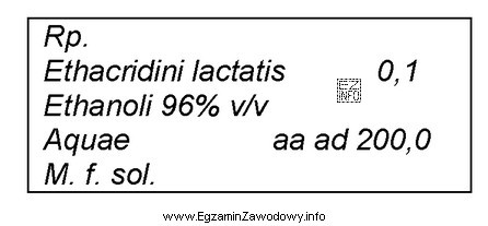 Ile wynosi stężenie etakrydyny mleczanu w leku recepturowym 