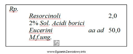 Stężenie kwasu borowego w leku sporządzonym wedł