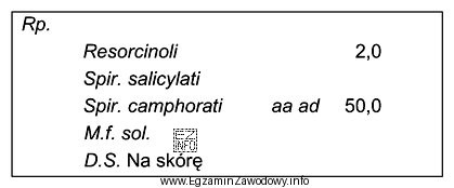 Oblicz stężenie kwasu salicylowego w leku recepturowym sporządzonym 