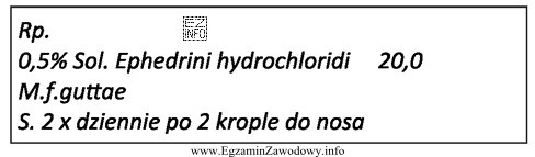 Oblicz ilość efedryny chlorowodorku, którą należy odważyć 