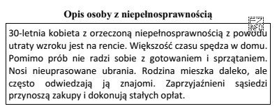 Który z problemów występuje u opisanej osoby 