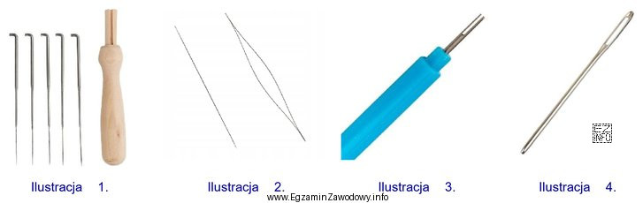 Na której ilustracji przedstawiono rodzaj igły do wyposaż
